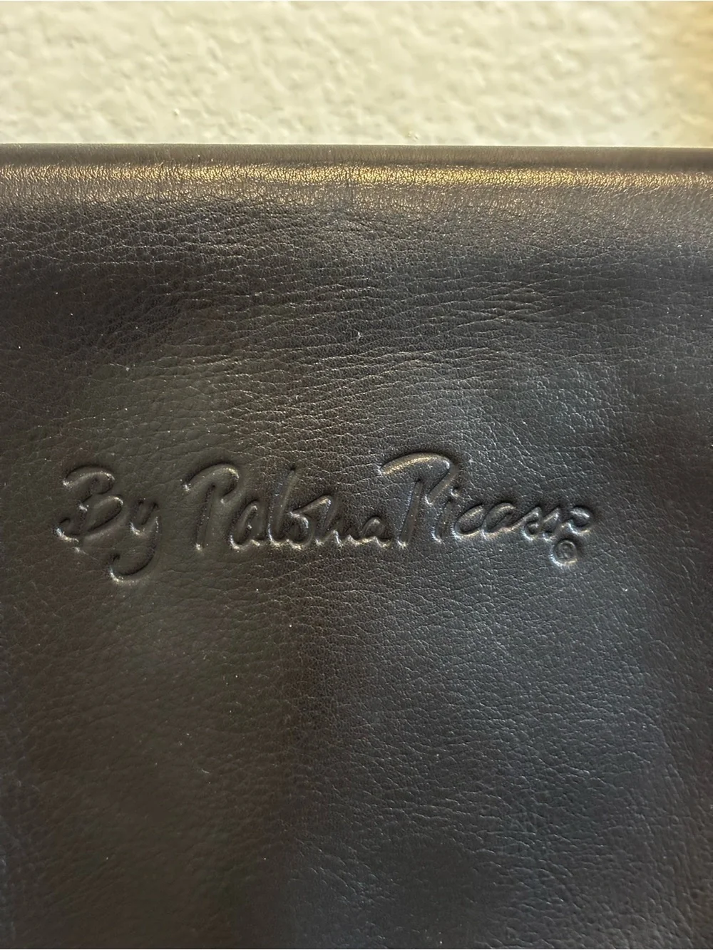 Vintage Paloma Picasso Black Leather Crossbody Shoulder Bag